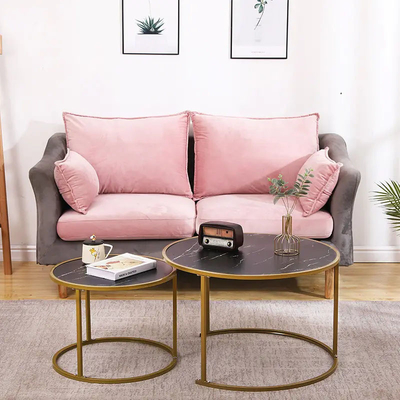iso9001 daya tahan tinggi Modern Central Table Round Marble Coffee Table